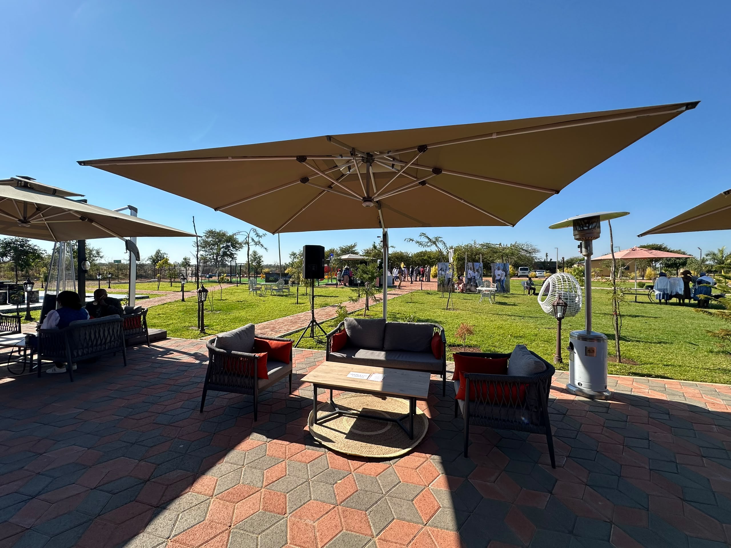 Shaded seating